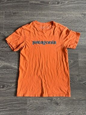 Patagonia Orange Logo Crew T-Shirt